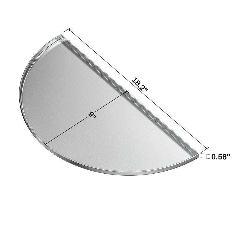 Skyflame Universal Stainless Steel Griddle, 18" Half-Round Flat Top BBQ Cooking Griddle Compatible With Kamado Joe Ceramic Grills/Weber Kettle Grills/Grill Caterings/Outdoor Stoves - Image 2